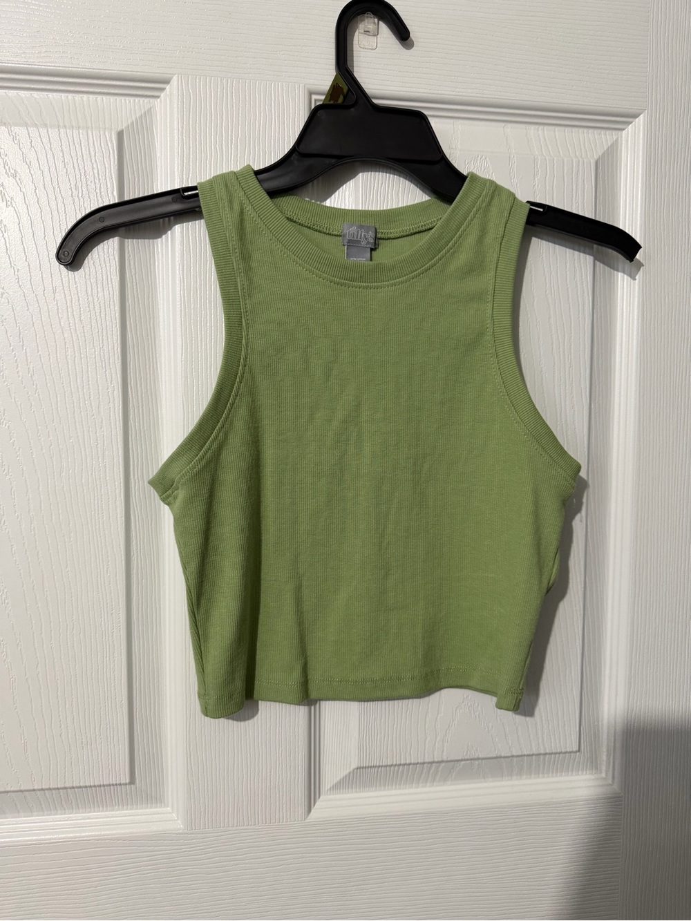 Tilly's Light Green Ribbed Crop Tank